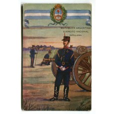 PATRIOTICA ANTIGUA TARJETA POSTAL EJERCITO NACIONAL ARTILLERIA